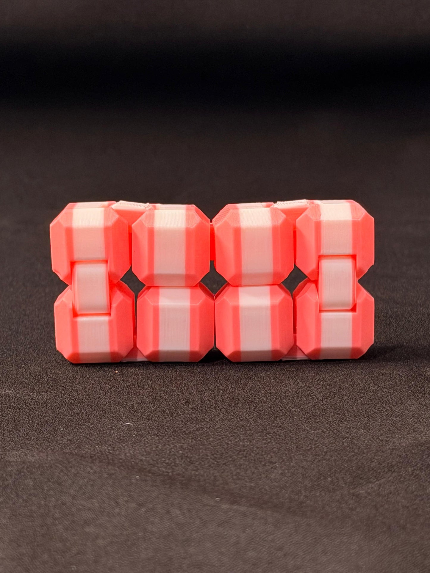 Two Tone White Pink Infinity Cube