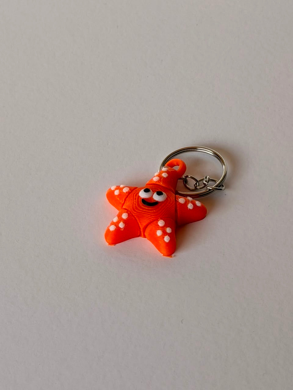 Orange Starfish Keychain