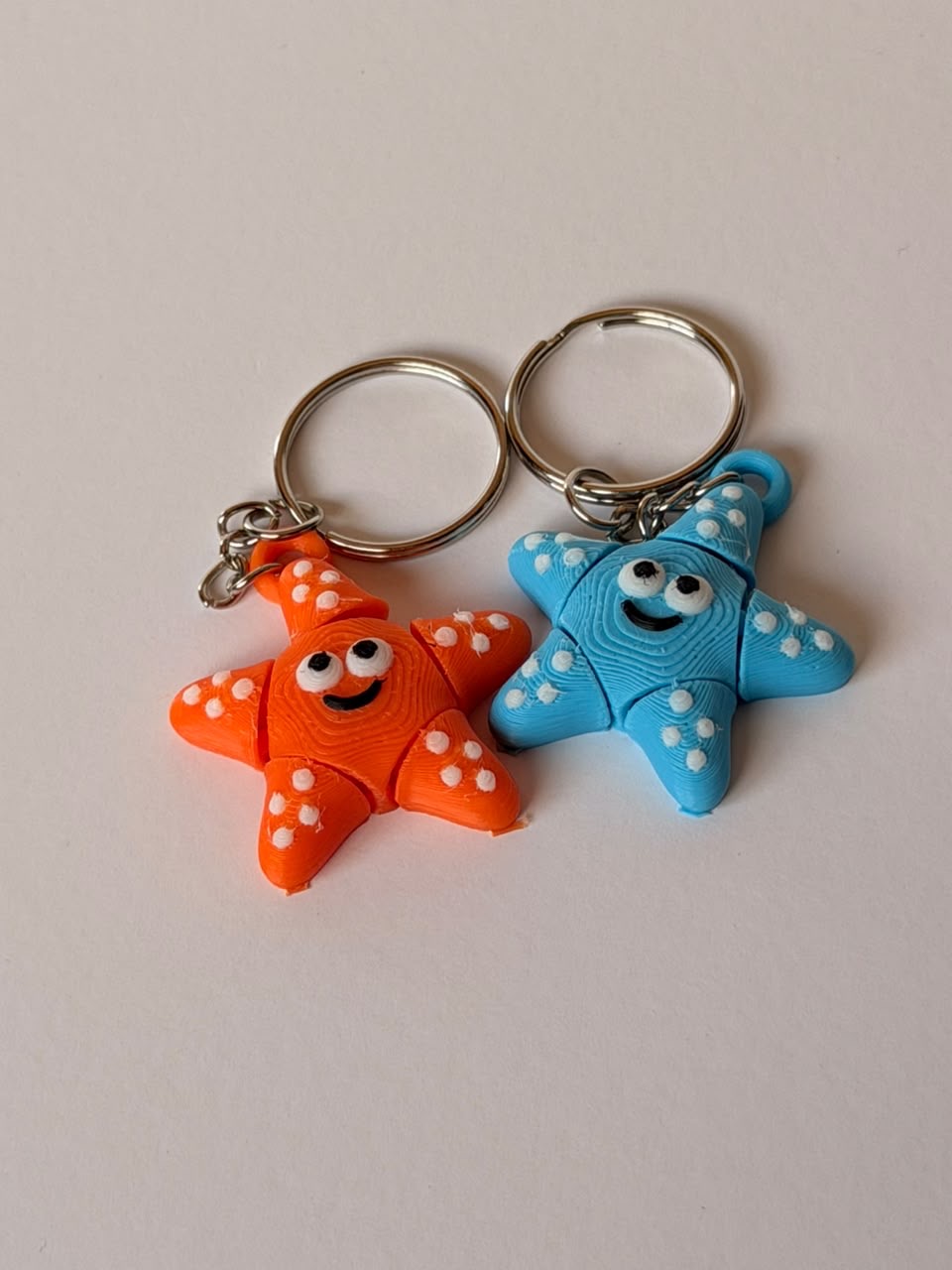 Orange Starfish Keychain